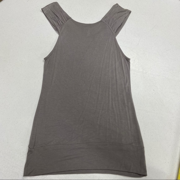 Willi Smith Chevon sequin stripe gray tank small - Picture 5 of 5